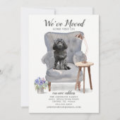 Black Cockapoo Moving Announcement Aankondiging (Voorkant)