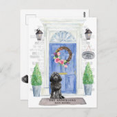 Black Cockapoo Moving Announcement Briefkaart (Voorkant / Achterkant)