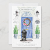 Black Cockapoo Porte Avant Faire-part de déplaceme (Devant)