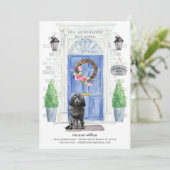 Black Cockapoo Porte Avant Faire-part de déplaceme (Debout devant)