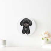 Black Cockapoo Ronde Klok (Huis)