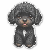 Black Cockapoo Sticker (Voorkant)