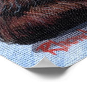 Black Cocker Spaniel Dog Portret Poster (Hoek)