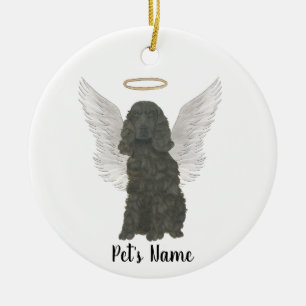 Black Cocker Spaniel Dog Sympathie Memorial Keramisch Ornament