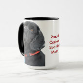 Black Cocker Spaniel Head Mok (Voorkant links)