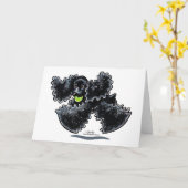 Black Cocker Spaniel Play Kaart (Gele Bloem)