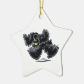 Black Cocker Spaniel Play Keramisch Ornament (Links)