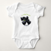 Black Cocker Spaniel Playtime nog Romper (Voorkant)