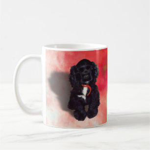 Black Cocker Spaniel Puppy - Abby Koffiemok
