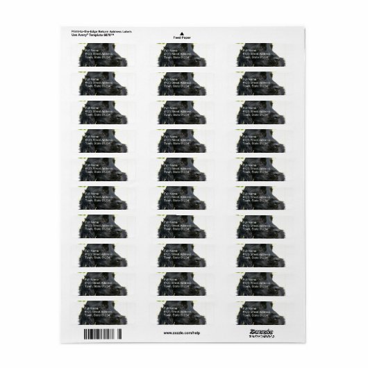 Black Cocker Spaniel Return Label (Full Sheet)