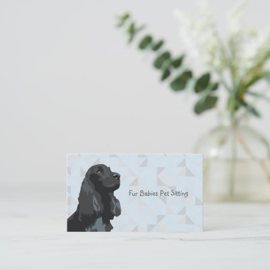 Black Cocker Spaniel-Visitekaartjes Visitekaartje (Staand voorkant)