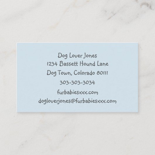 Black Cocker Spaniel-Visitekaartjes Visitekaartje (Achterkant)