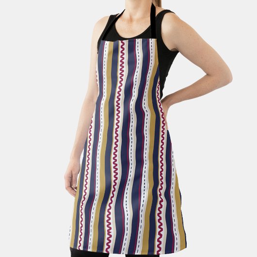 Black colour combination apron schort