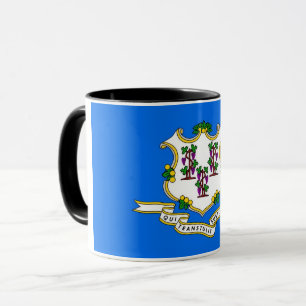 Black Combo Mok met vlag van Connecticut, Verenigd