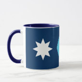 Black Combo Mug with flag of Minnesota, USA (Gauche)