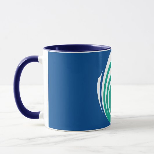 Black Combo Mug with flag of Ottawa, Canada (Gauche)