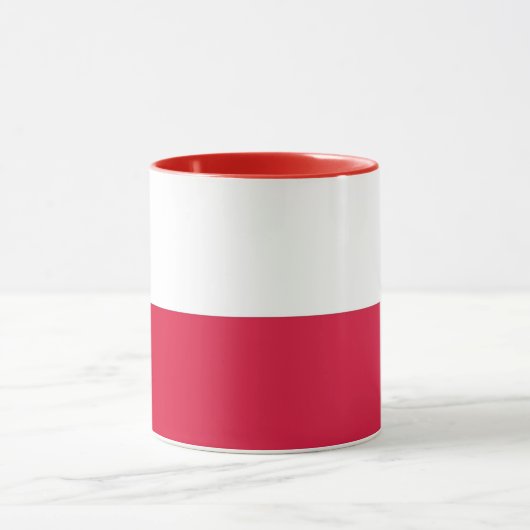 Black Combo Mug with flag of Poland Mok (Midden)