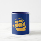 Black Combo Mug with flag of Quebec City (Centre)
