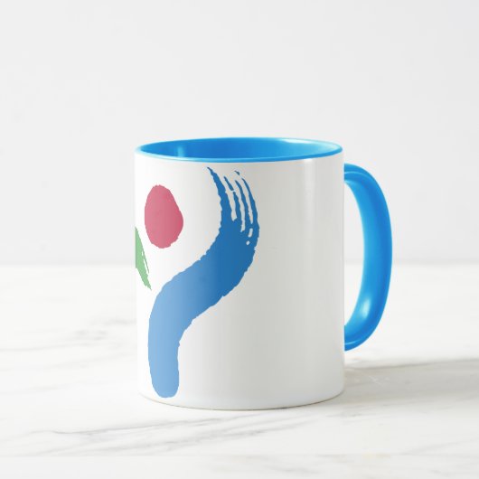 Black Combo Mug with flag of Seoul, South Korea (Devant droit)