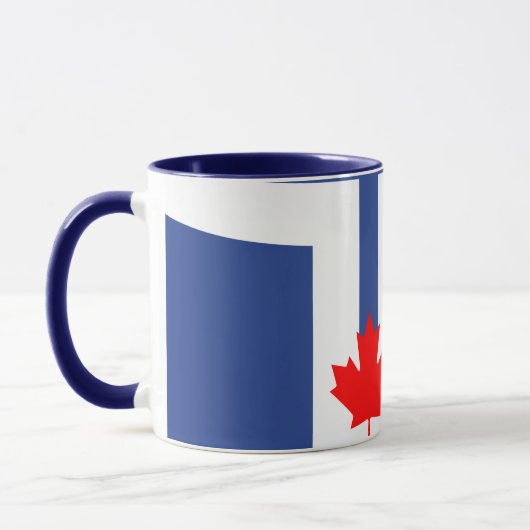 Black Combo Mug with flag of Toronto, Canada (Gauche)