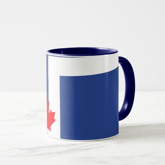 Black Combo Mug with flag of Toronto, Canada (Devant droit)