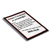 Black Comedy Archeoloog Serial Killer Joke Notitieboek (Rechterzijde)