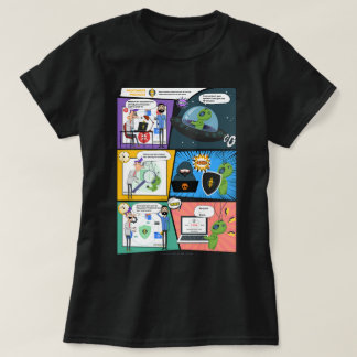 Black Comics Greenie Protector Vrouw T-shirt