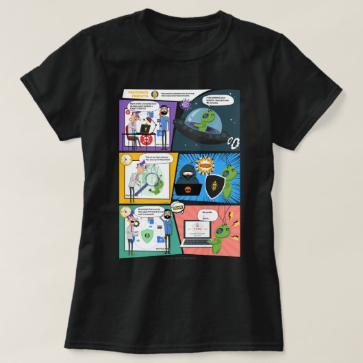 Black Comics Greenie Protector Vrouw T-shirt (Design voorkant)