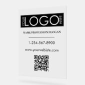 Black Company Logo Storefront QR Code Coordonnées (Angle)