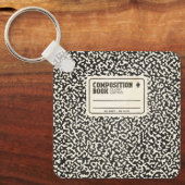 Black Composition Notitieboek Sleutelhanger (Voorkant)