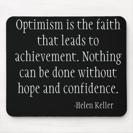 Black Computer Mousepad (Helen Keller) Muismat (Voorkant)