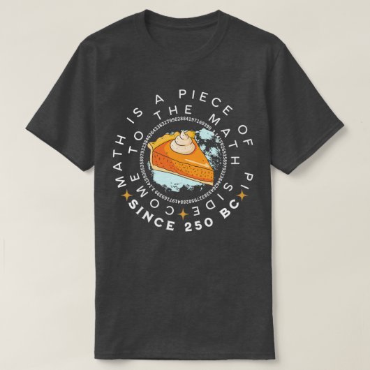 Black coolmath Math is a piece of pi T-shirt (Design voorkant)