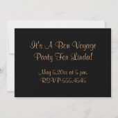 Black & Copper Garden Invite Kaart (Achterkant)