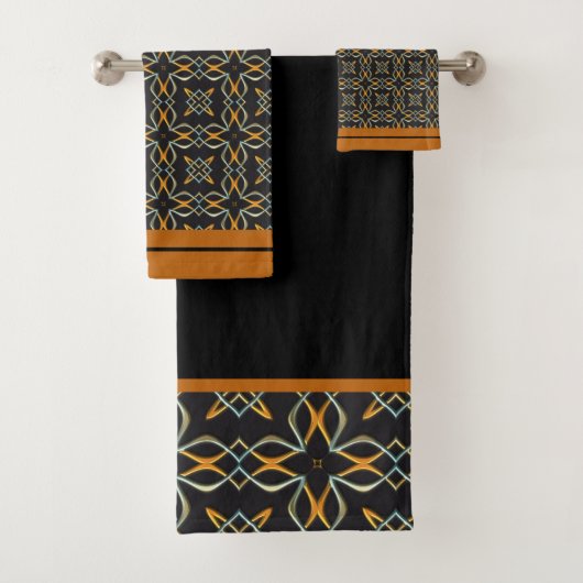 Black Copper Silver Bad Handdoek (Insitu)