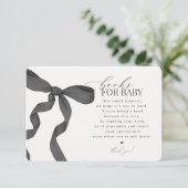 Black Coquette Books For Baby Invitation insert (Debout devant)