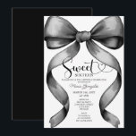 Black Coquette Bow 16th Birthday Invitation<br><div class="desc">Black Coquette Bow 16th Birthday Invitation</div>