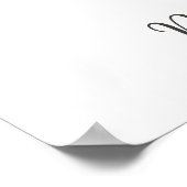 Black Coquette Bow Baby shower Poster (Hoek)