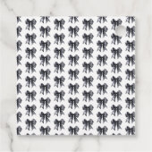 Black Coquette Bow Birthday Bedankjes Labels (Achterkant)