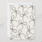 Black Coquette Bow Conseils pour carte Baby shower (Dos)