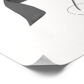 Black Coquette Bow fille Baby shower Affiche de bi (Coin)