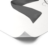 Black Coquette Bow Girl Anniversaire Affiche de bi (Coin)