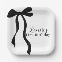 Black Coquette Bow Girl Birthday Party Decor