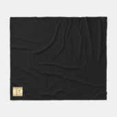 Black corporate logo custom company gift fleece deken (Voorkant (Horizontaal))