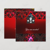 BLACK CORSAIR SKULL & FLEUR DE LIS MONOGRAM red Kaart (Voorkant / Achterkant)