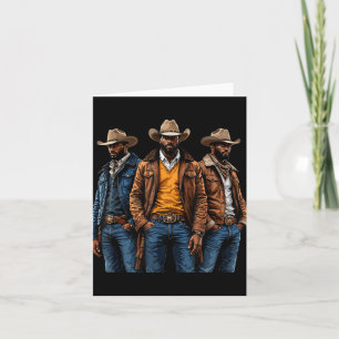 Black Cowboy Melanin Afro-Amerikaanse Western Rode Kaart