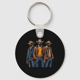 Black Cowboy Melanin Afro-Amerikaanse Western Rode Sleutelhanger