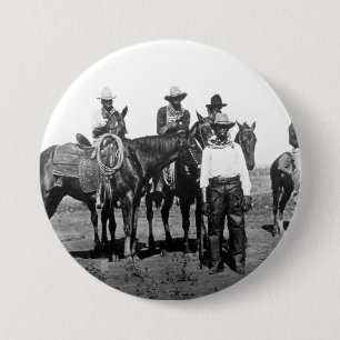 Black Cowboys at Bonham Texas 1890 Ronde Button 7,6 Cm