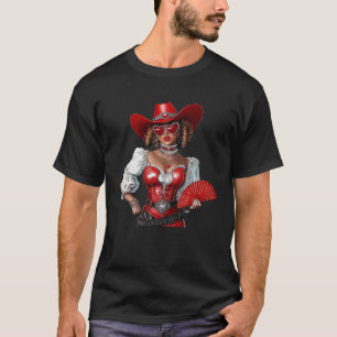 Black Cowgirl Melanin Western Country Vrouwen Afri T-shirt