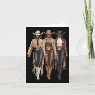 Black Cowgirl Western Rodeo Melanin Cowgirl Kaart