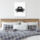 Black Crab Silhouette Canvas Afdruk (Insitu (Slaapkamer))